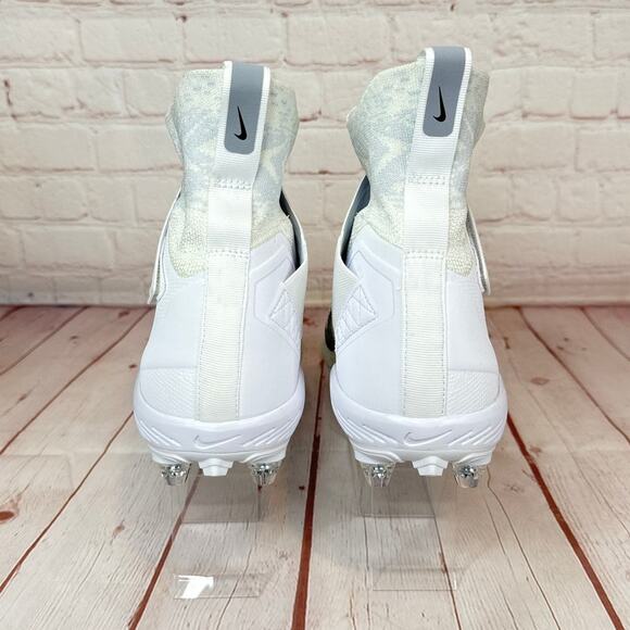 Nike Alpha Menace Elite 2 Flyknit White Football Cleats Mens Size 11 CI1530-100 - Picture 9 of 11